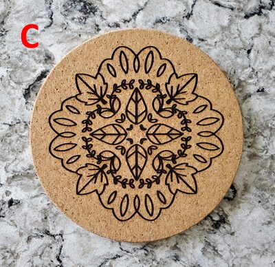 Round Cork Trivets - 6 Design choices with Picture Graphics - image5